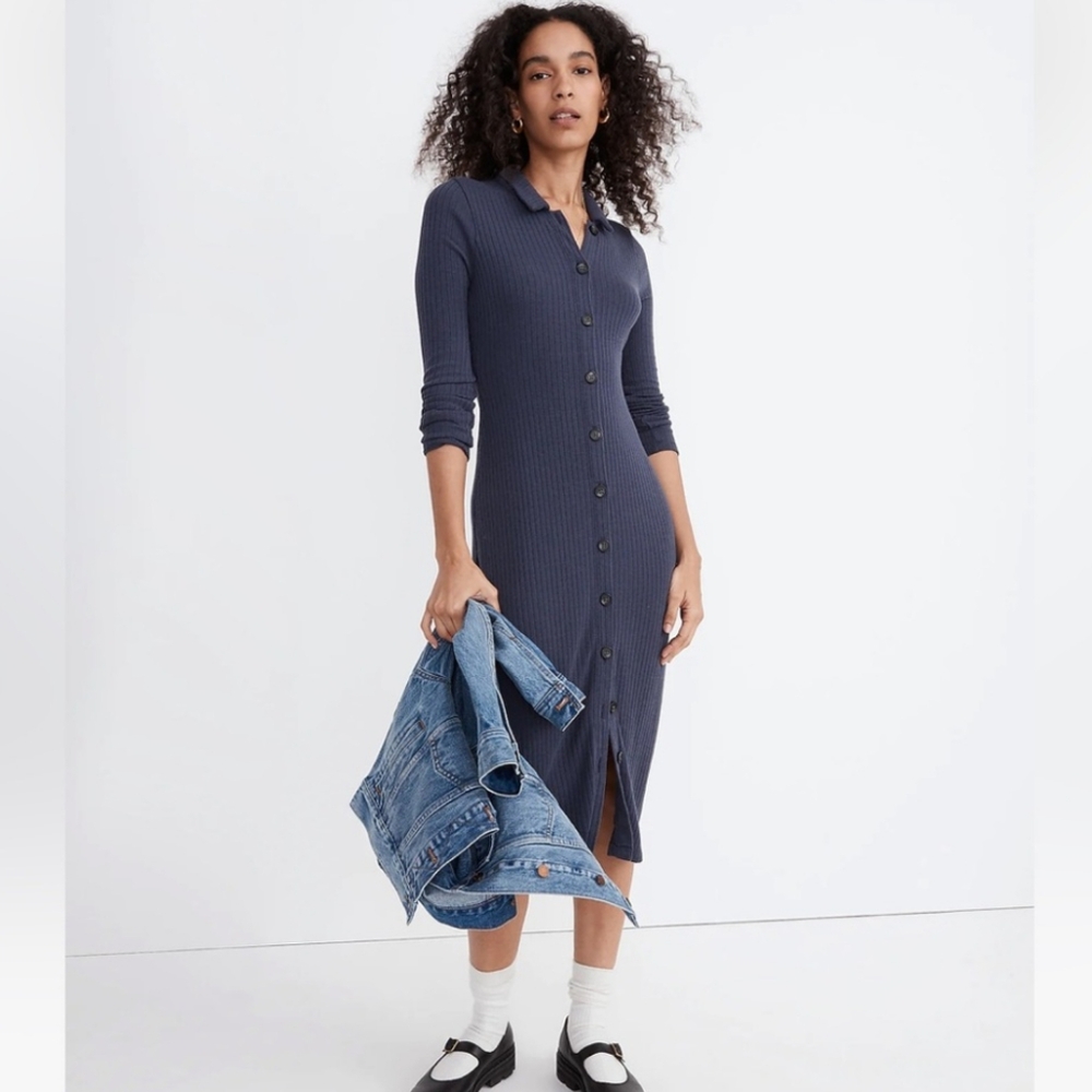 Madewell | Button-Front Midi Shirtdress